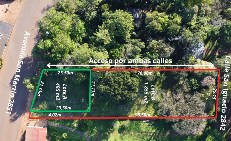 ¡Excelente terreno de 2350m2 sobre Av. San Martín Km 10!